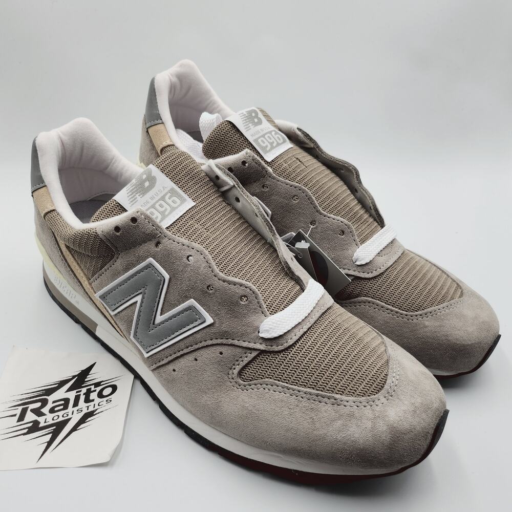 Mens Size 12 New Balance Running Shoes 996 Round Toe Suede Gray Silver U996GR
